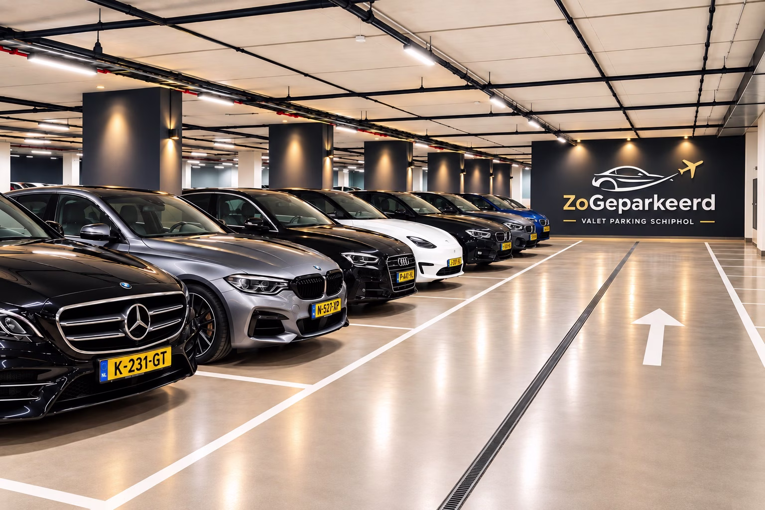 parkeergarage zogeparkeerd